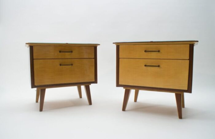 mid century nightstands 1950s set of 2 1 1