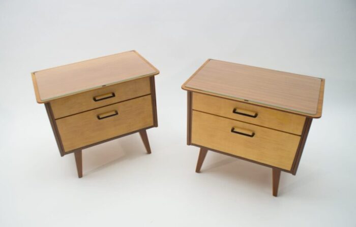 mid century nightstands 1950s set of 2 3 1