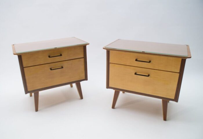 mid century nightstands 1950s set of 2 4 1