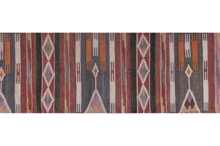 mid century nomadic wool anatolian hall kilim runner 26 x 108 2955