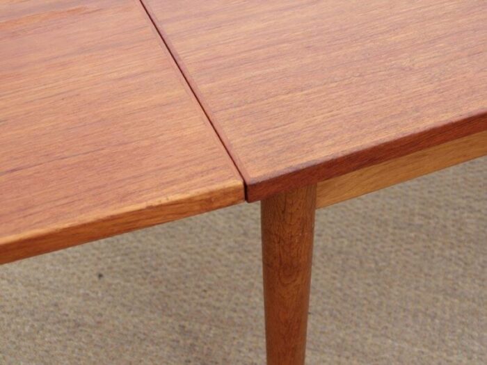 mid century scandinavian dining table with drop leaves 1960s 6