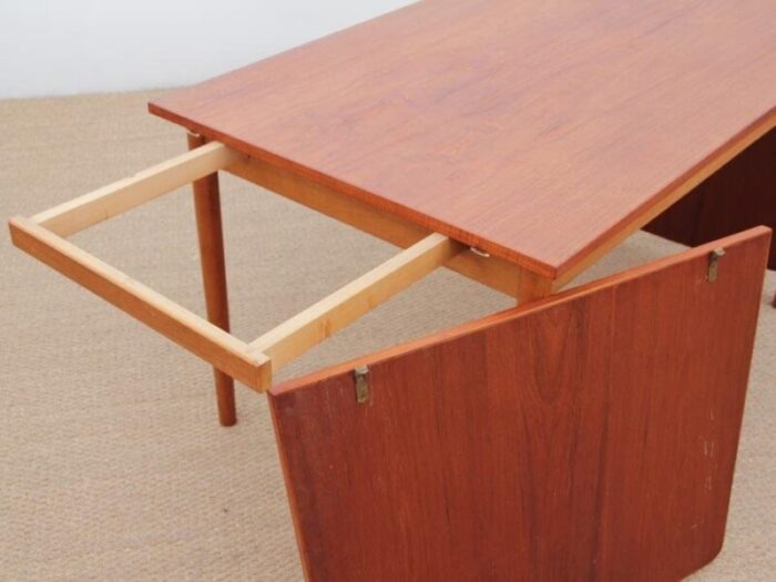 mid century scandinavian dining table with drop leaves 1960s 9