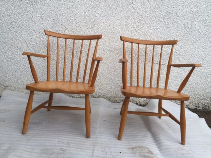 mid century scandinavian lounge chairs set of 2 1