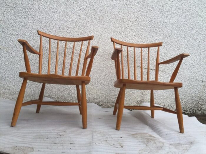 mid century scandinavian lounge chairs set of 2 7