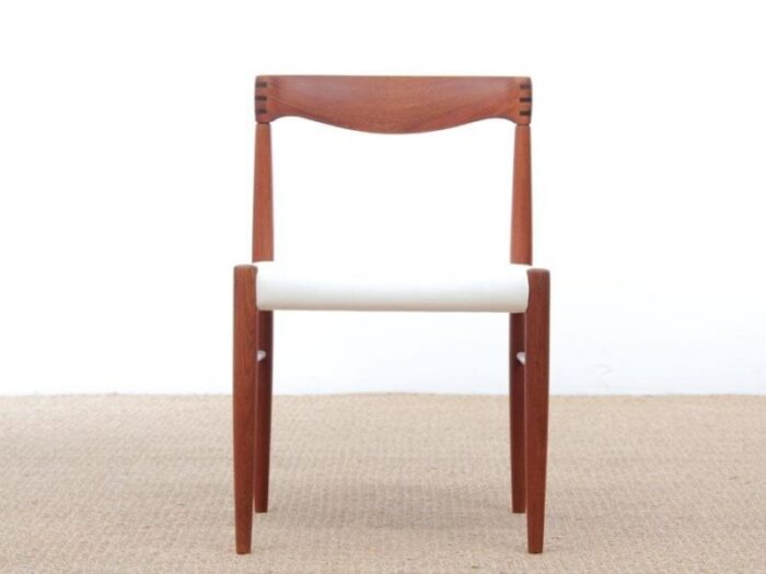 mid century scandinavian teak dining chairs by h w klein for bramin set of 4 1