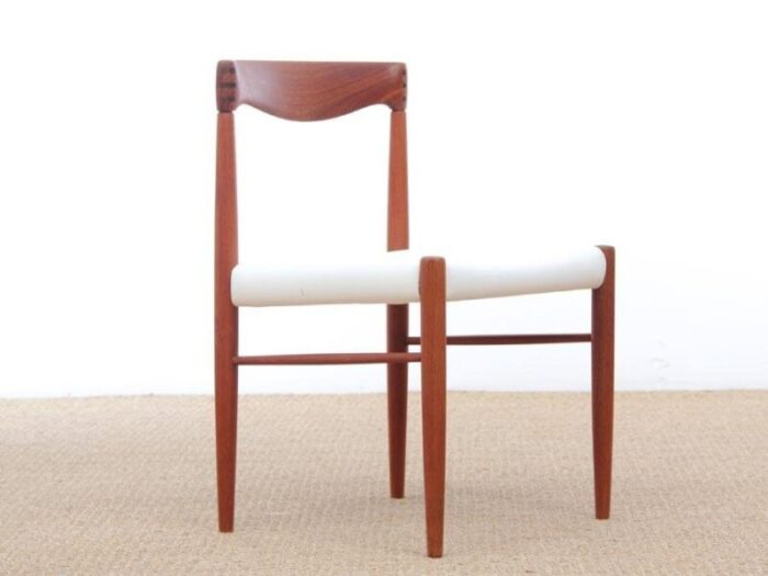 mid century scandinavian teak dining chairs by h w klein for bramin set of 4 2