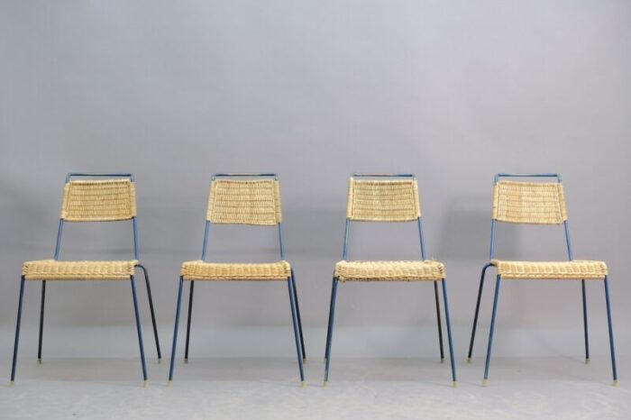 mid century stacking chairs by paul schneider esleben for wilde spieth 1950s set of 4 1