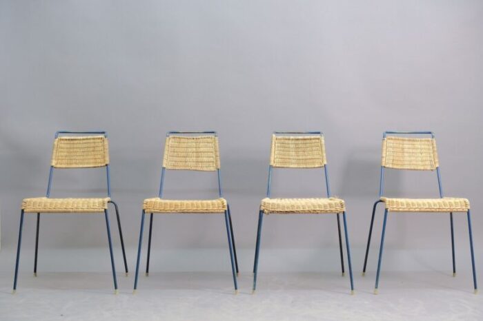 mid century stacking chairs by paul schneider esleben for wilde spieth 1950s set of 4 12