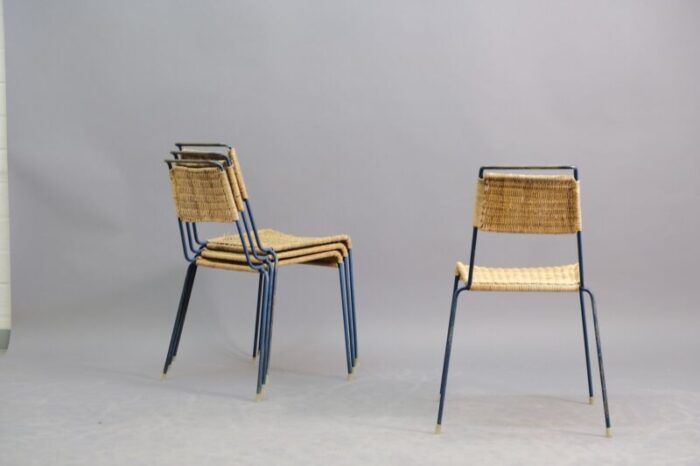 mid century stacking chairs by paul schneider esleben for wilde spieth 1950s set of 4 15