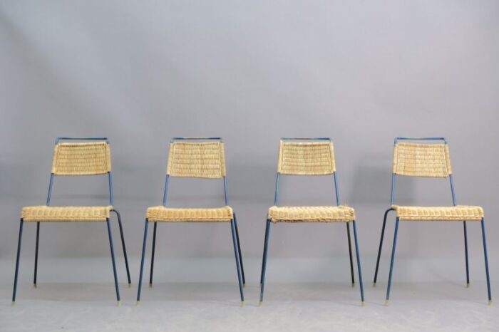 mid century stacking chairs by paul schneider esleben for wilde spieth 1950s set of 4 5