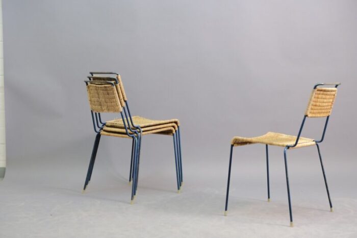 mid century stacking chairs by paul schneider esleben for wilde spieth 1950s set of 4 9