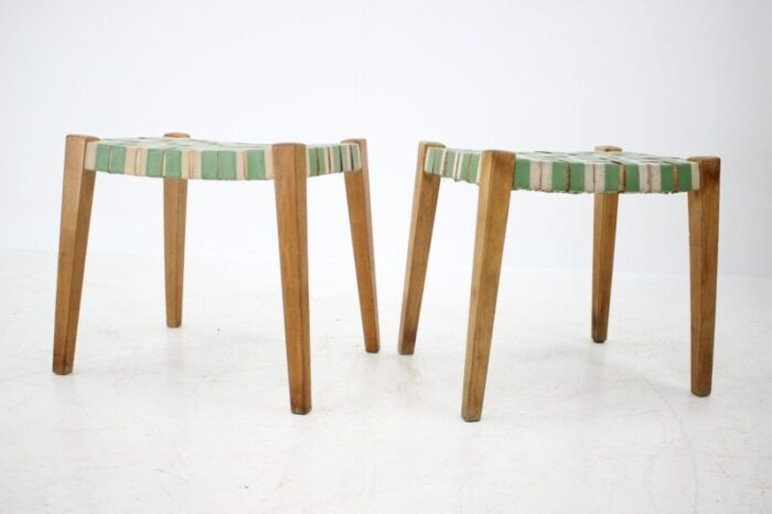 mid century stools 1950s set of 2 1