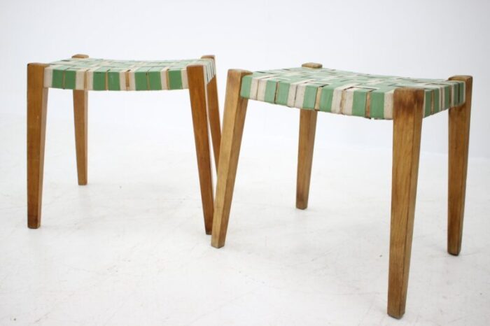 mid century stools 1950s set of 2 12