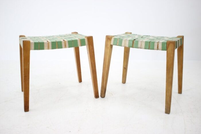 mid century stools 1950s set of 2 7