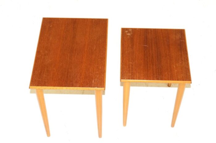 mid century swedish nesting tables 1950s set of 3 3