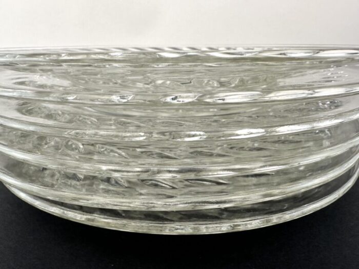 mid century vintage cut crystal cocktail plates set of 6 6657