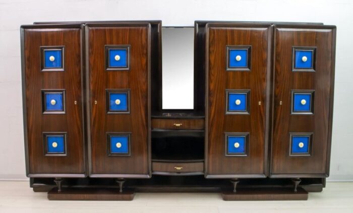 mid century walnut bar unit by guglielmo ulrich for arredamenti casa 1940s 1