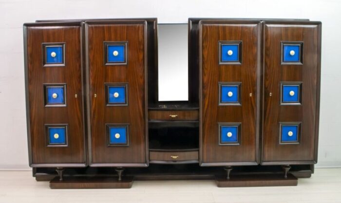 mid century walnut bar unit by guglielmo ulrich for arredamenti casa 1940s 12