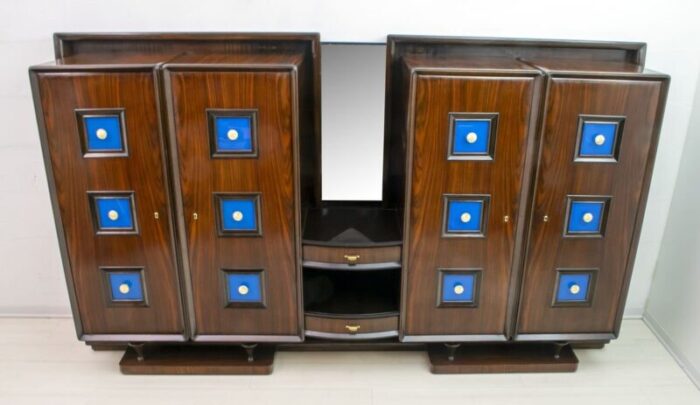 mid century walnut bar unit by guglielmo ulrich for arredamenti casa 1940s 14