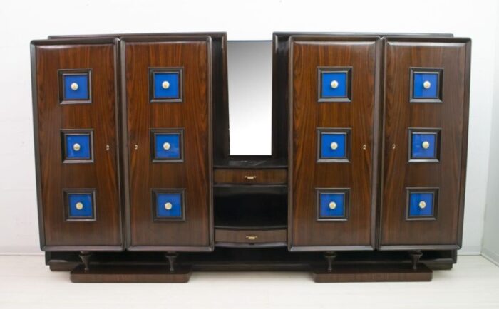 mid century walnut bar unit by guglielmo ulrich for arredamenti casa 1940s 9