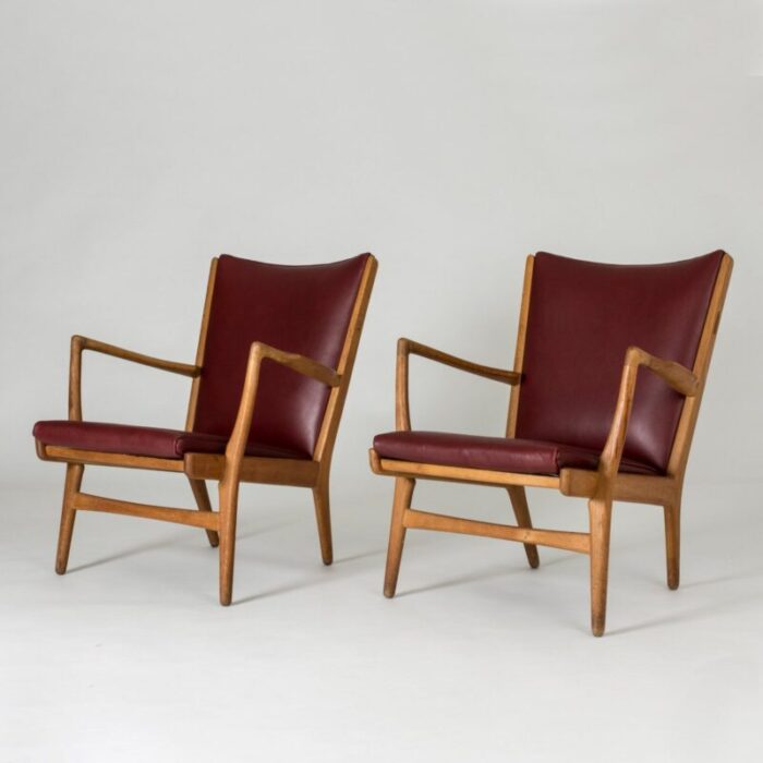 model ap 16 lounge chairs by hans j wegner for a p stolen 1960s set of 2 1