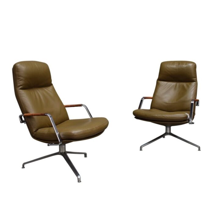 model fk 86 lounge chairs by preben fabricius and jorgen kastholm for kill international 1968 set of 2 1