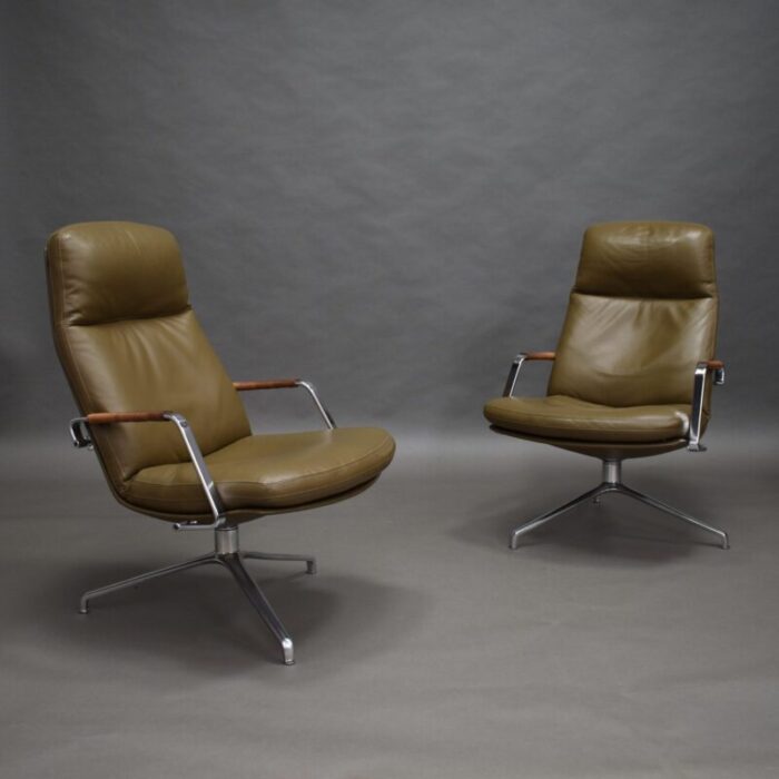 model fk 86 lounge chairs by preben fabricius and jorgen kastholm for kill international 1968 set of 2 2