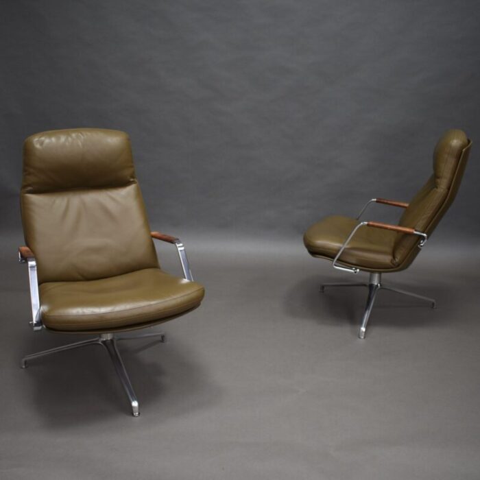 model fk 86 lounge chairs by preben fabricius and jorgen kastholm for kill international 1968 set of 2 3