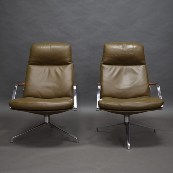 model fk 86 lounge chairs by preben fabricius and jorgen kastholm for kill international 1968 set of 2 5