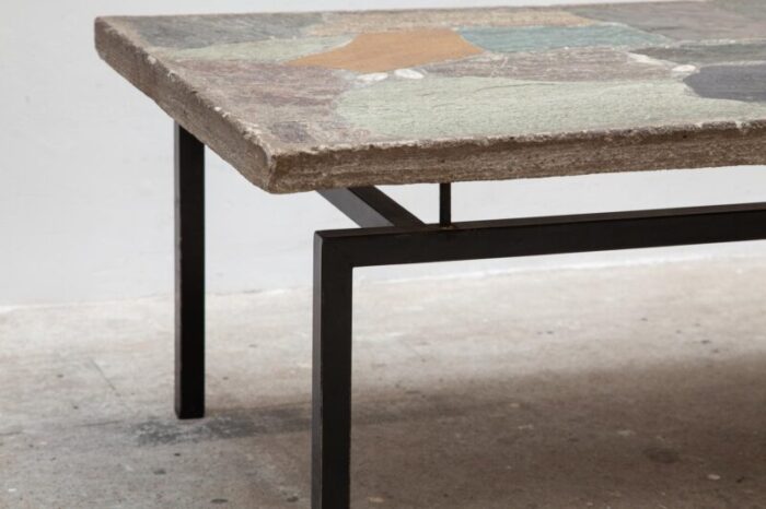 natural stone mosaic coffee table by paul kingma 1960s 6