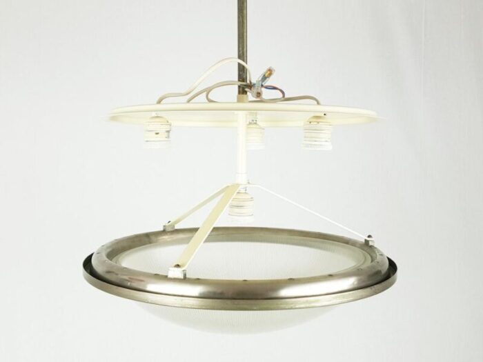 nickel plated brass kappa ceiling lamp by sergio mazza for artemide 1960s 9759