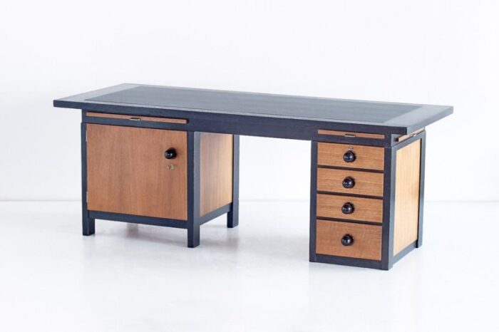 oak macassar and ebony desk by frits spanjaard 1932 1