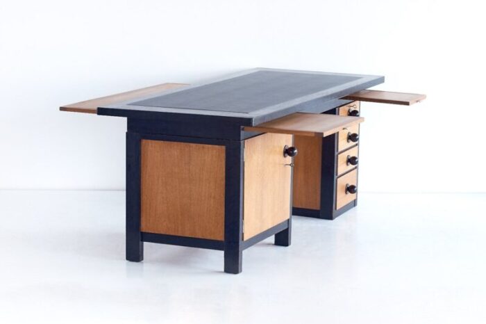 oak macassar and ebony desk by frits spanjaard 1932 10