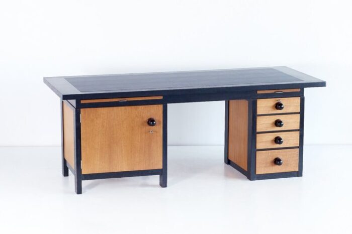 oak macassar and ebony desk by frits spanjaard 1932 3