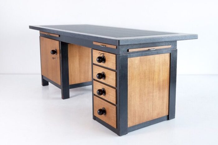 oak macassar and ebony desk by frits spanjaard 1932 4