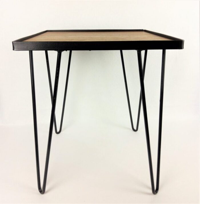 oak metal side table 1950s 5