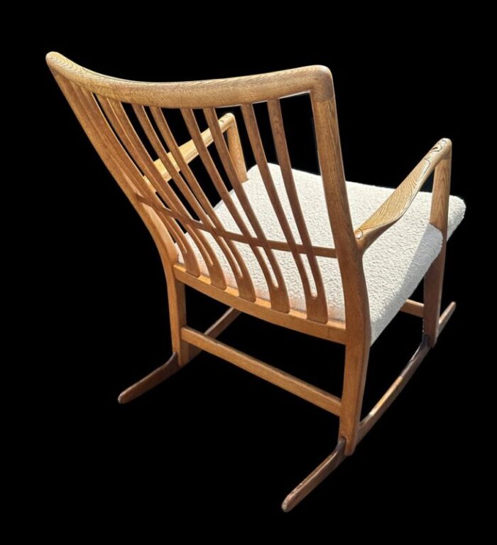 oak ml33 rocking chair by hans j wegner for a s mikael laursen 1950s 4