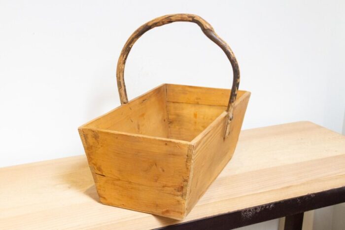 old english wood fruit basket 4858