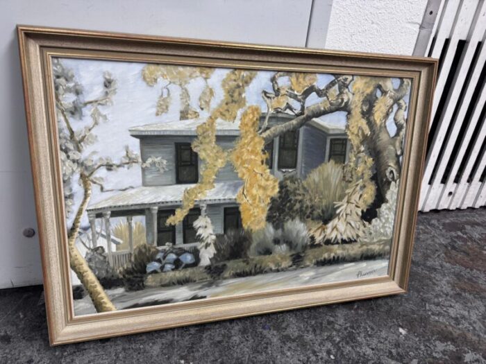 phurner oil on canvas artwork house in trees 0769