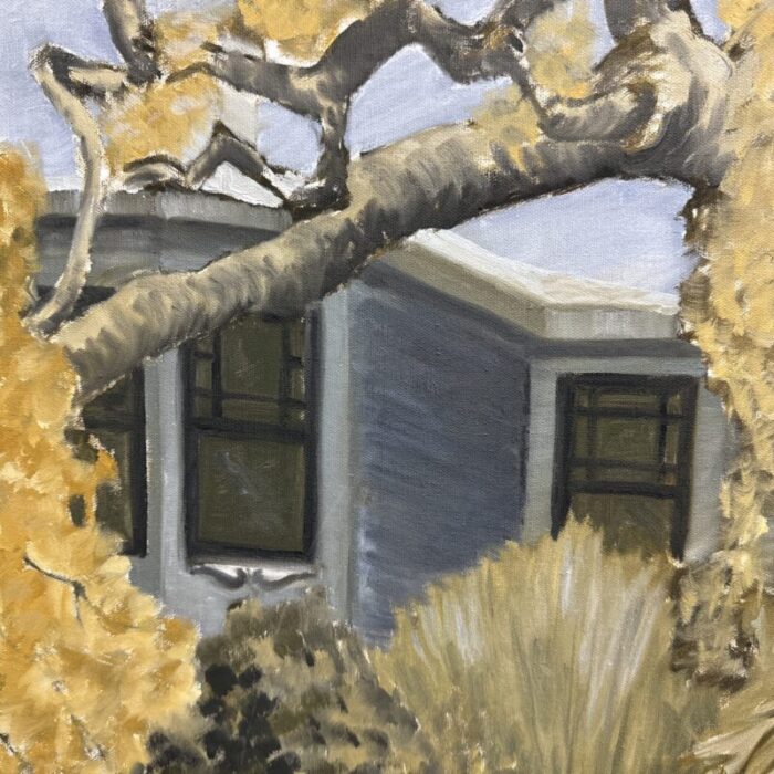 phurner oil on canvas artwork house in trees 6123