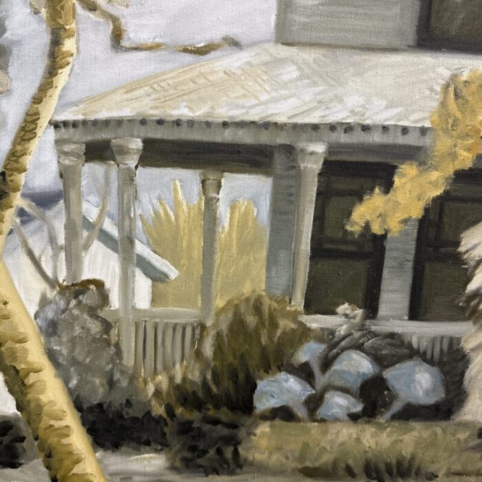 phurner oil on canvas artwork house in trees 7737