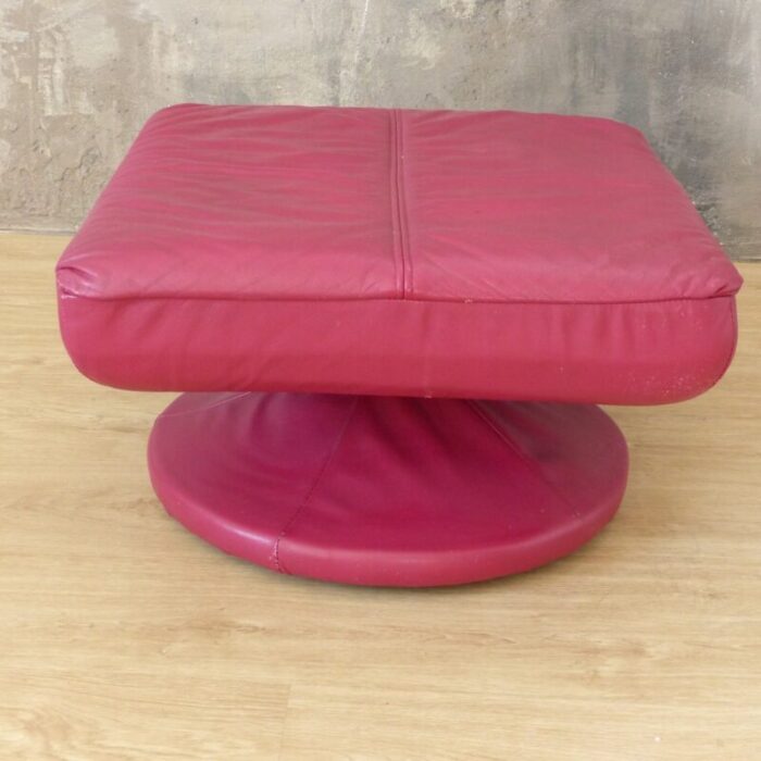 pink square stool 1970s 1