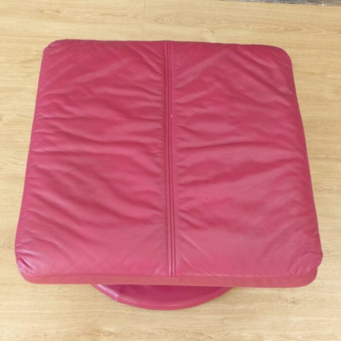 pink square stool 1970s 2