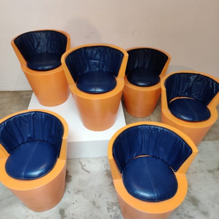 pop stools 1960s set of 6 3