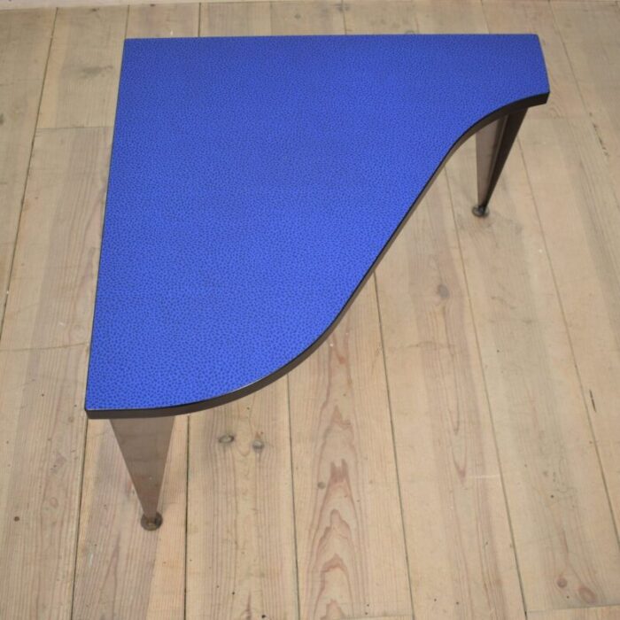 postmodern italian blue silver and black coffee table 1980s 11