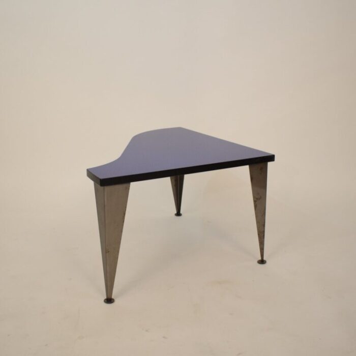 postmodern italian blue silver and black coffee table 1980s 15