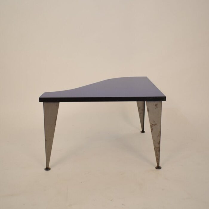 postmodern italian blue silver and black coffee table 1980s 18