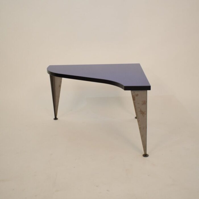 postmodern italian blue silver and black coffee table 1980s 19