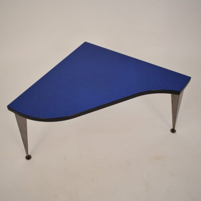 postmodern italian blue silver and black coffee table 1980s 20