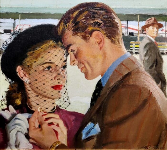 pruett alexander carter the wedding ring at the airport 1948 oil painting 7547